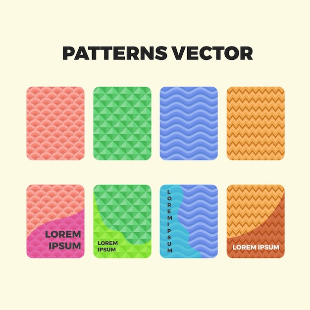 Memphis seamless pattern set Geometric elements memphis Pastel colors