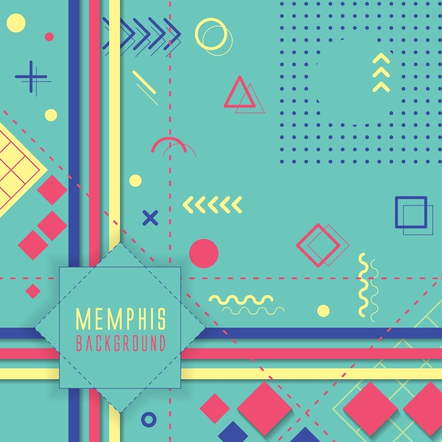 Vector memphis style background design