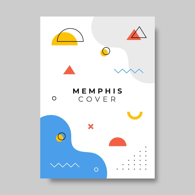 Vector memphis style geometric cover