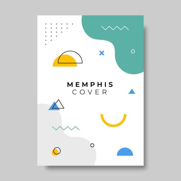 Vector memphis style geometric cover