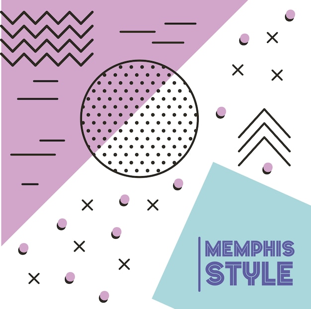 Vector memphis style pattern