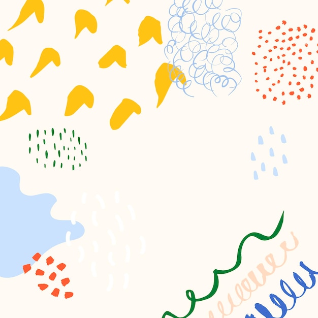 memphis style for social media post line points spots simple shapes primitive space for text