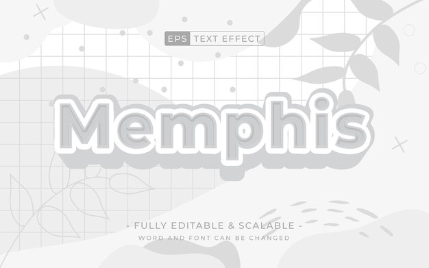 Memphis vector editabletext effect template