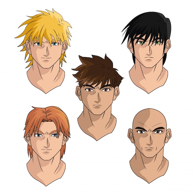 Male Anime Face Reference