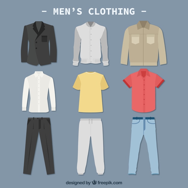 Vector men clothes colletction