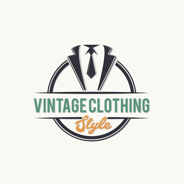 Modello di design del logo dell'abbigliamento uomo design del logo vintage degli uomini