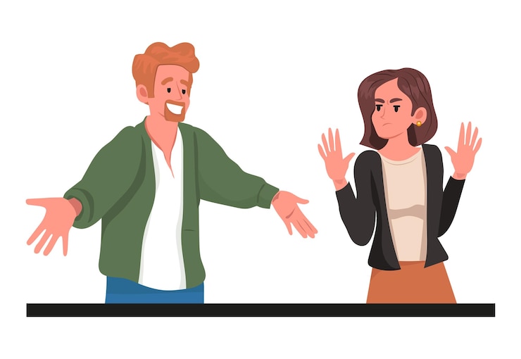 Vector men in different situations