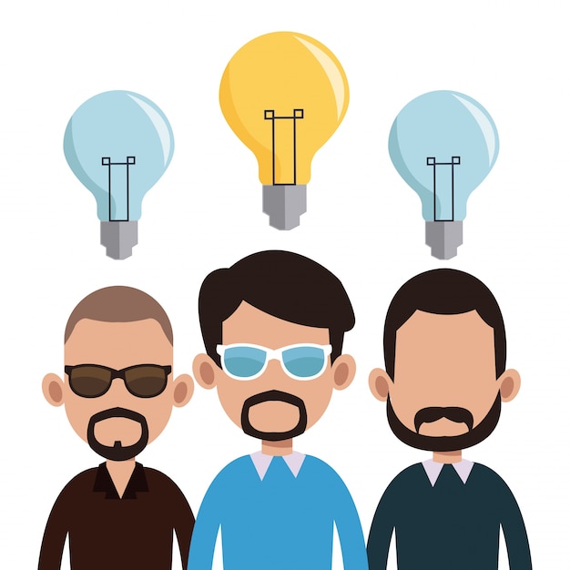 Men group people idea creative