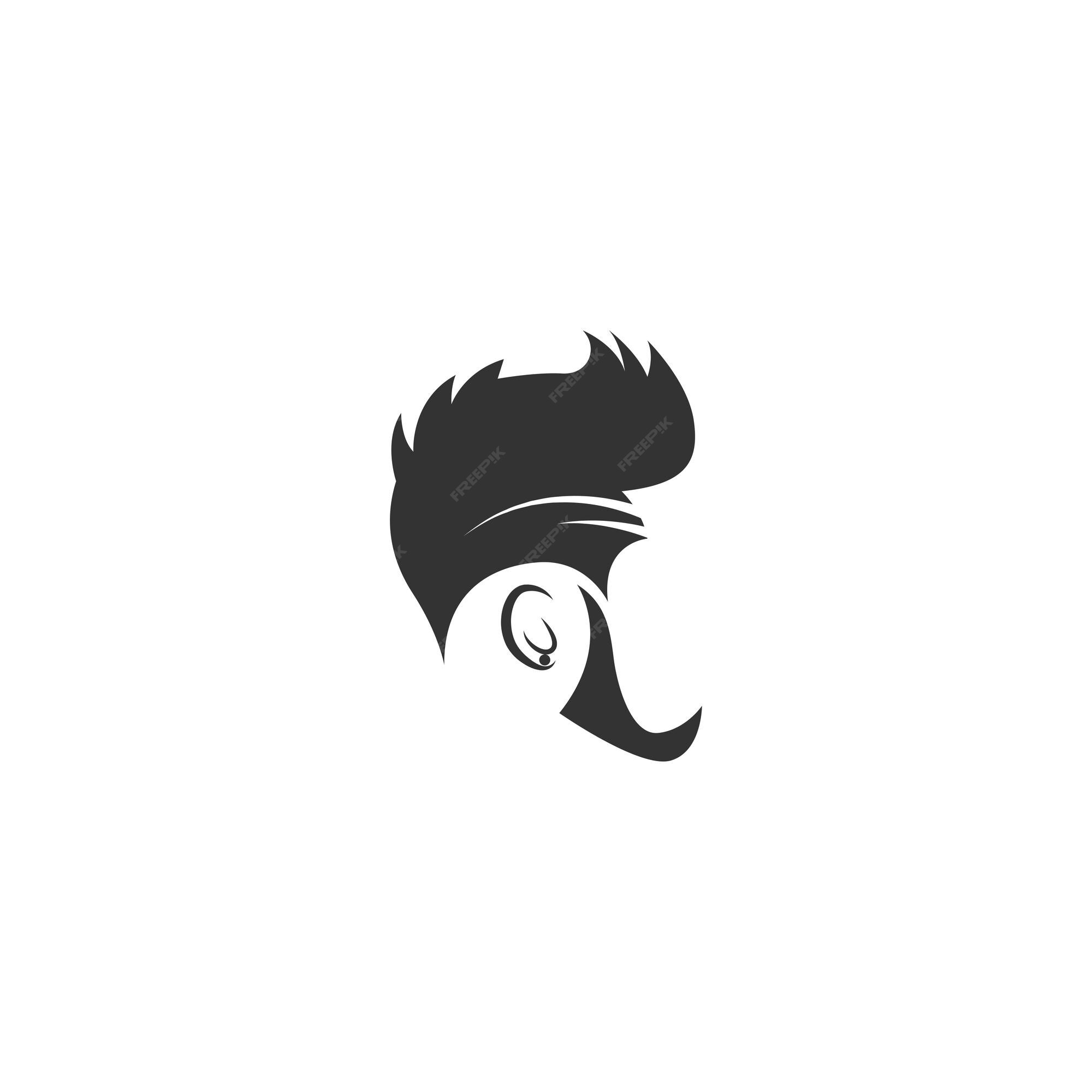 Premium Vector | Men hair style icon logo