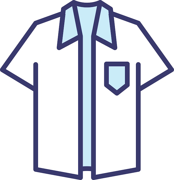Vettore di icone di mezza camicia maschile sul design di tendenza