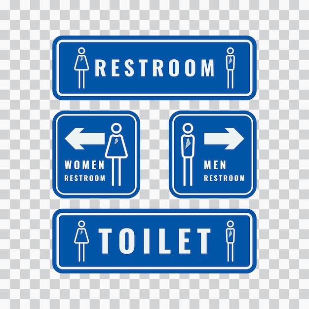 남자 또는 여자 화장실 및 화장실 기호 그래픽 디자인 벡터 일러스트 레이 션