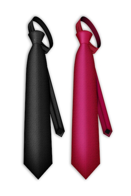 Men's color tie set Silk tie patterns with a set of textures Vector illustration