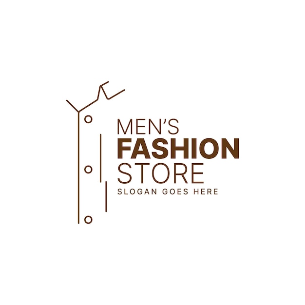 Men's fashion store logo design template.vector illustration