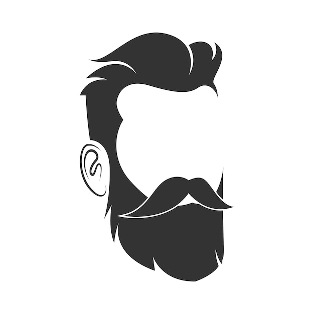 Men's hairstyle icon design illustration