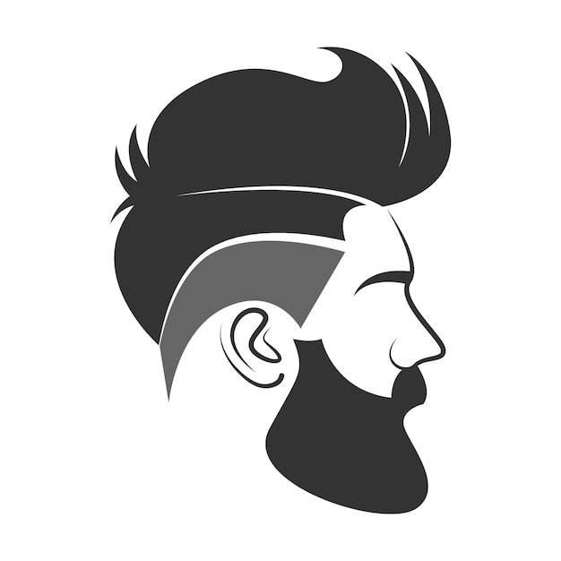 Men's hairstyle icon design illustration