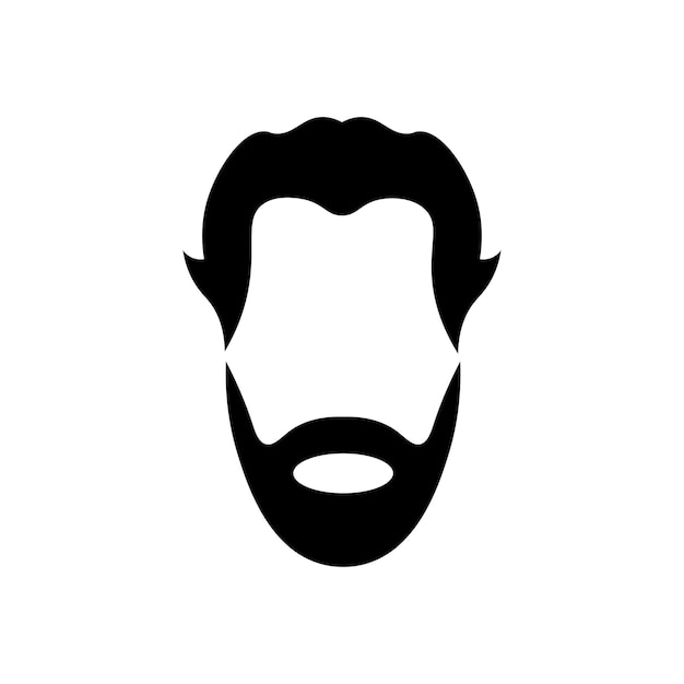 Premium Vector | Men's hairstyle and mustache icon Premium Vector | Men's hairstyle and mustache icon
