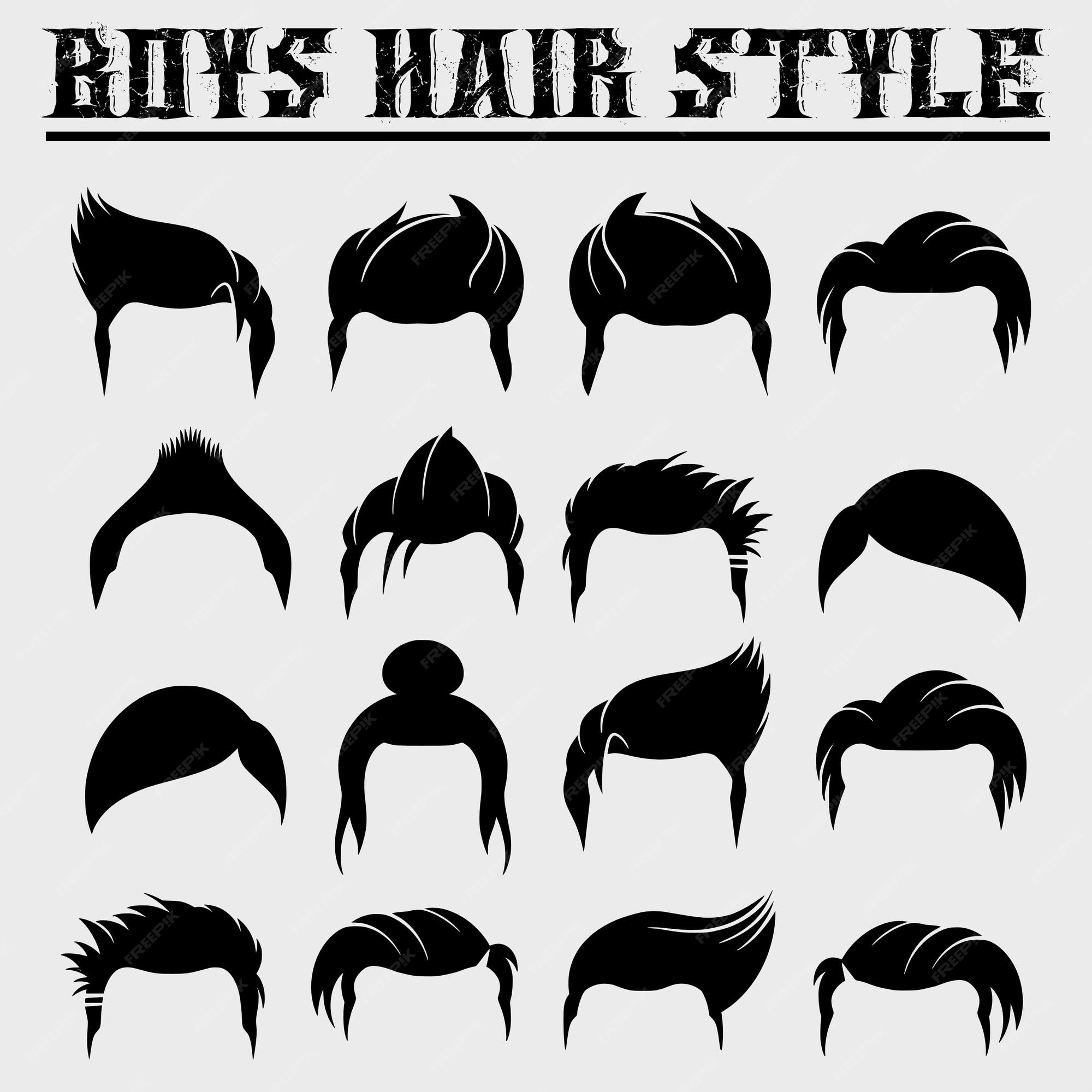 Premium Vector | Men's hairstyles are cool and charming in appearance Premium Vector | Men's hairstyles are cool and charming in appearance