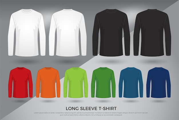 Vector men's long sleeve t-shirt.