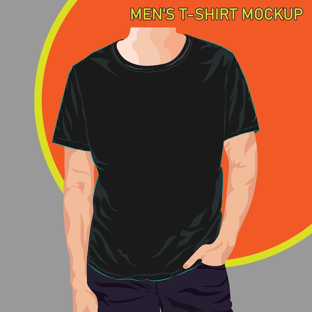 Vettore t-shirt da uomo mockup, vettore professionale