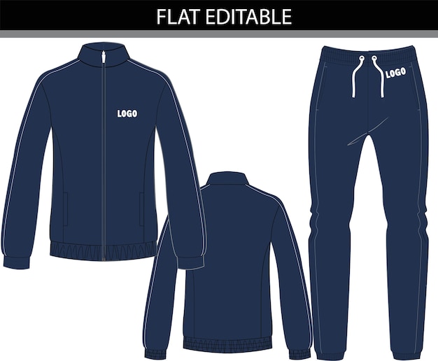 Men's tracksuit set vector file