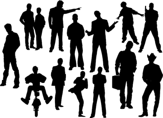 Men silhouettes Vector illustration