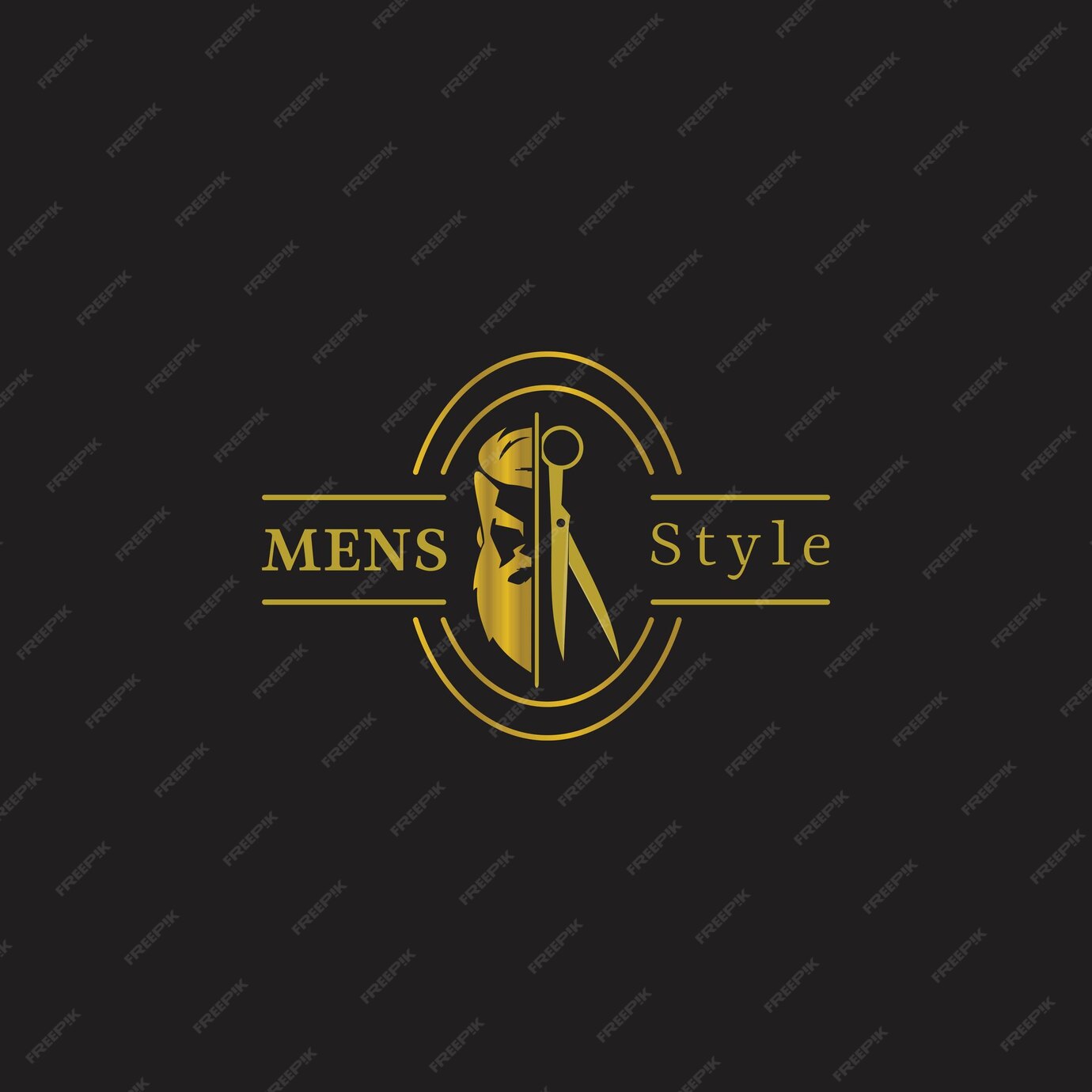 Premium Vector | Men style beard man design logo ,berber logo design