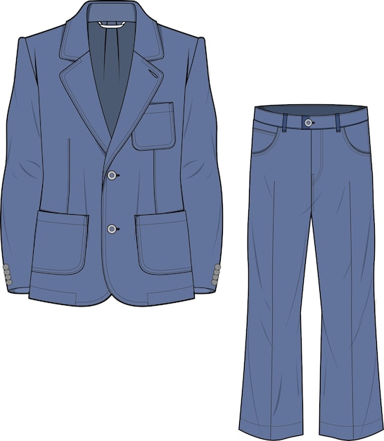 Вектор Мужской костюм для офиса и корпоративной одежды эскиз блейзер и низ набор из трех частей костюм вектор
