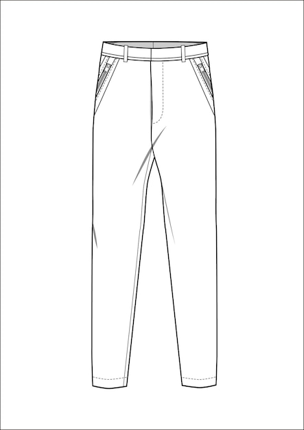 men sweats cargo pants flat sketch