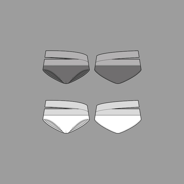 Vector men swim briefs with front tie