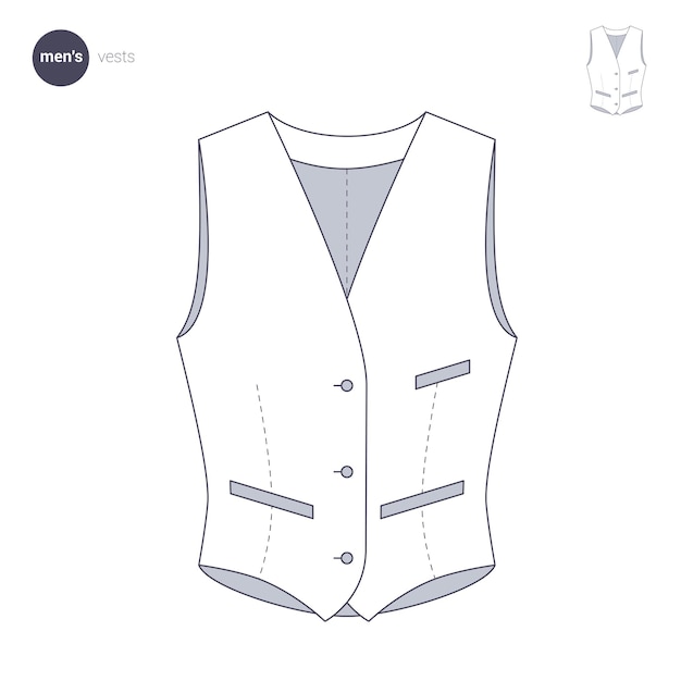 Womens Waistcoat Flat Sketch Design Stock Illustration 2231708875   Shutterstock