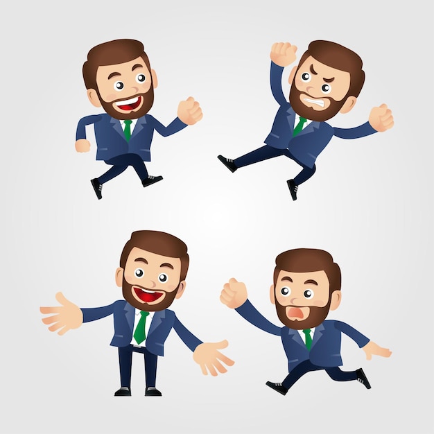 Men with different poses vector