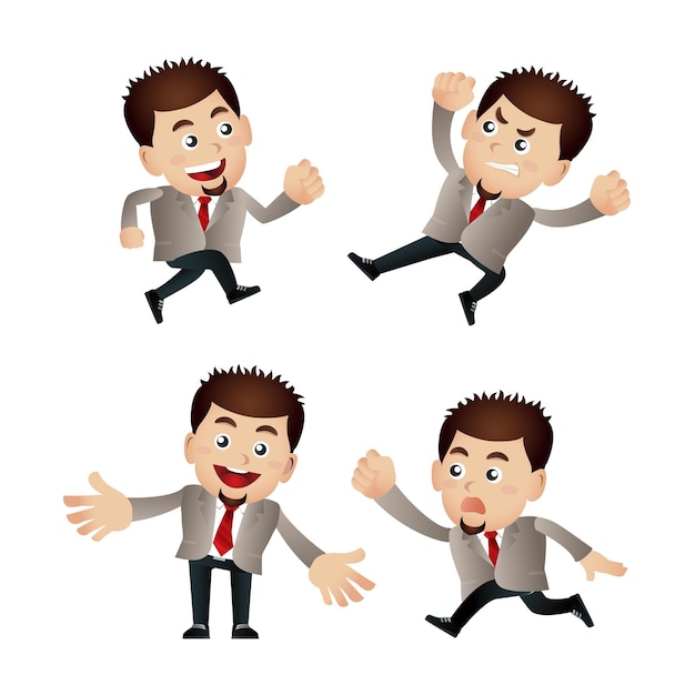 Men with different poses vector