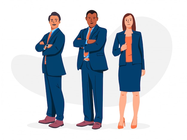 Vector men and woman professionals  illustration