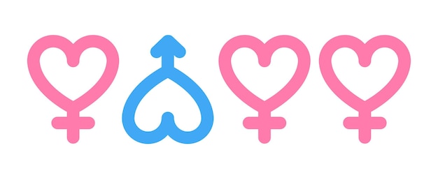 men and women vector sex symbols