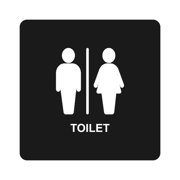 ベクトル 男性と女性のトイレのアイコンベクトル