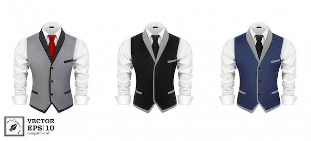 Vector mens business suit set