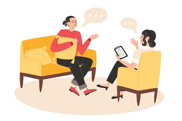 Mens health month a man talks to a psychotherapist