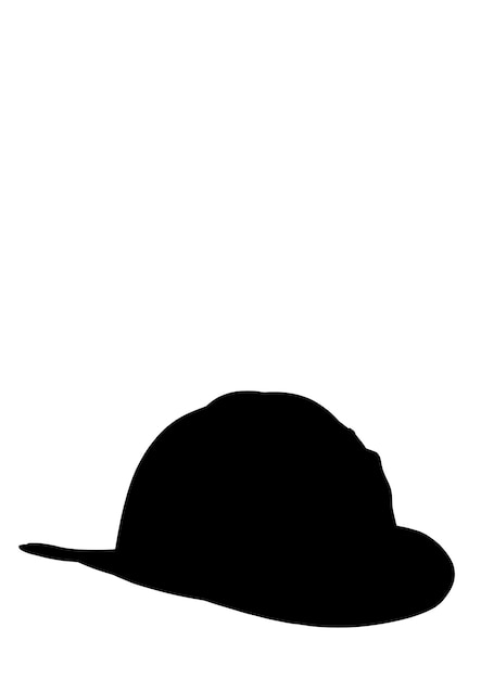 Vector mens hoofdtooi silhouet geïsoleerd op witte achtergrond vector illustratie in vlakke stijl