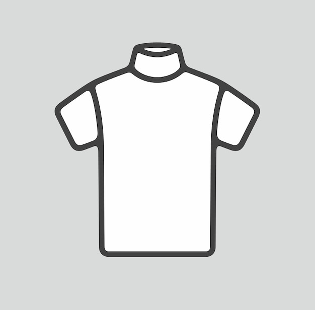 Вектор Икона мужской рубашки с короткими рукавами на фоне векторная иллюстрация