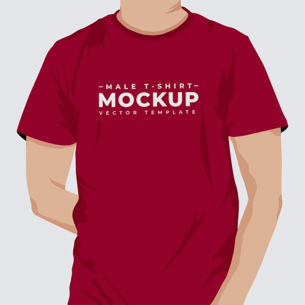 Mens tshirt mockup sjabloon vector