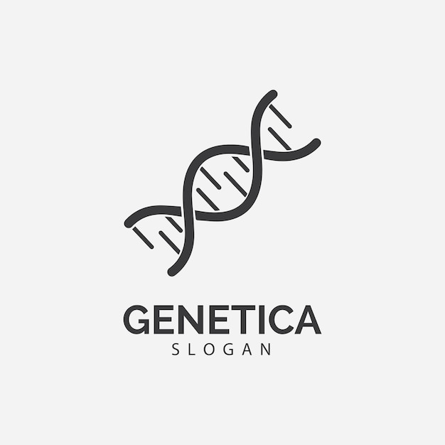 Menselijk dna en genetische vector pictogram ontwerp illustratie