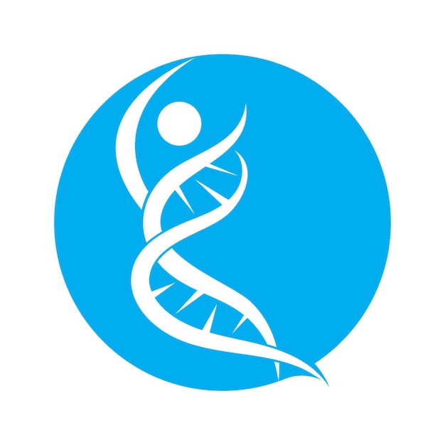 Menselijk DNA logo pictogram ontwerpvector