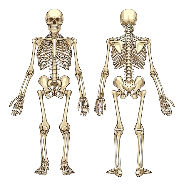 Vector menselijk skelet