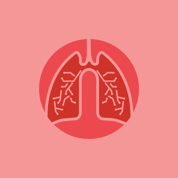 Menselijke longen pictogram vector illustratie ontwerp
