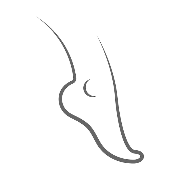Menselijke voet pictogram logo ontwerp illustratie
