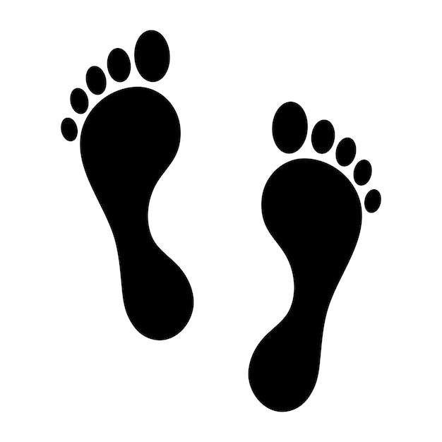 Menselijke voetafdrukken pictogram