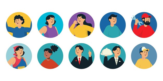 Mensen Avatars Personages