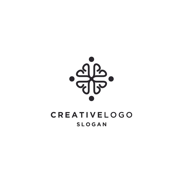 Mensen bloem logo pictogram ontwerp sjabloon vectorillustratie