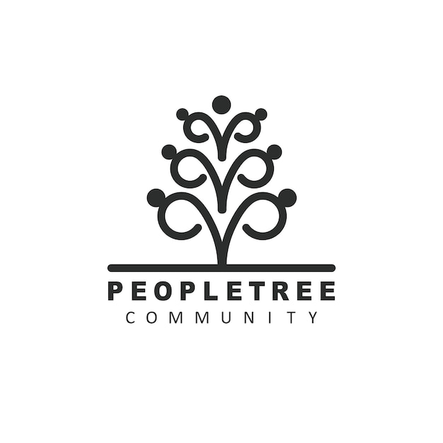 Mensen boom gemeenschap pictogram vector illustratie conceptontwerp