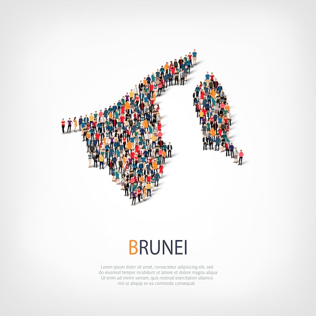 Mensen brengen land brunei in kaart